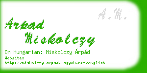 arpad miskolczy business card
